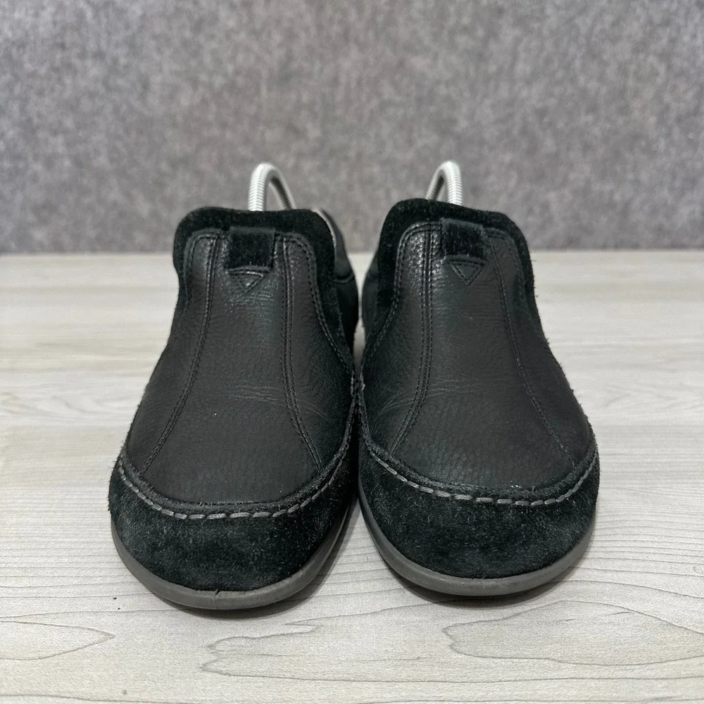 Ecco Cayla Loafers Women 40 US 9-9.5 Black Leather Suede Slip On Comfort Shoes